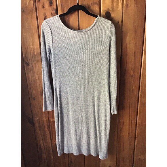 a new day Dresses & Skirts - A New Day Sweater Dress Size M Heathered Gray Midi Length Lightweight Soft Knit